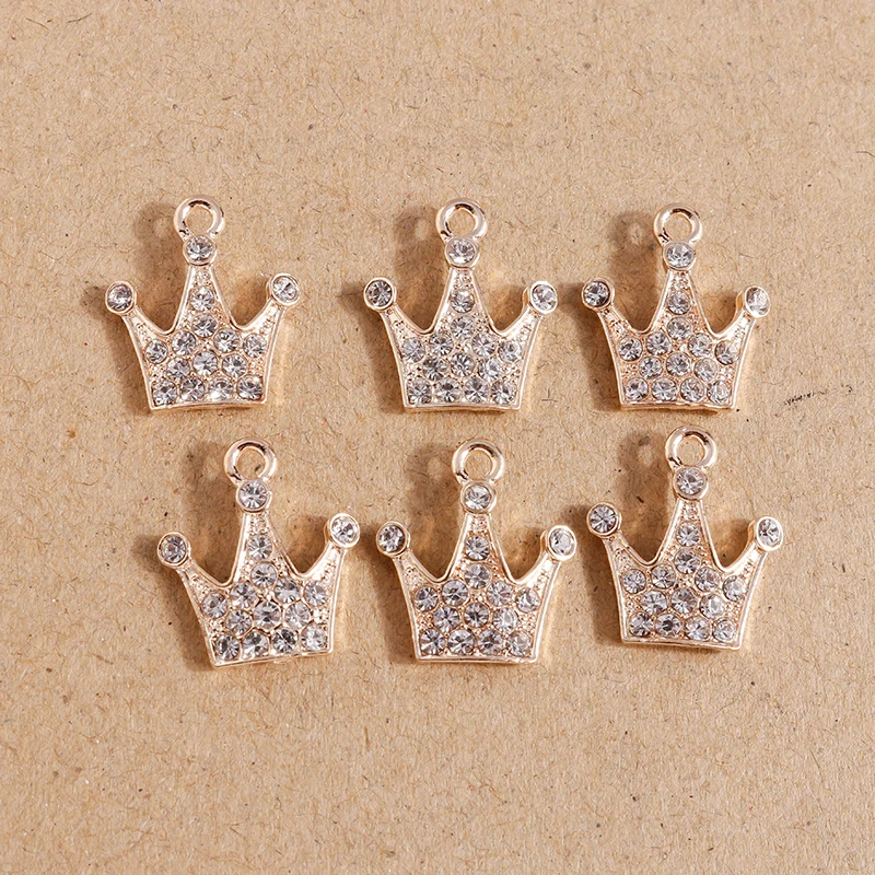 10pcs Delicate Crystal Rhinestone Crown Charms for Jewelry Making Earrings Necklace Pendants DIY Bracelet Accessories Supplies
10pcs Delicate Crystal Rhinestone Crown Charms for Jewelry Making Earrings Necklace Pendants DIY Bracelet Accessories Supplies