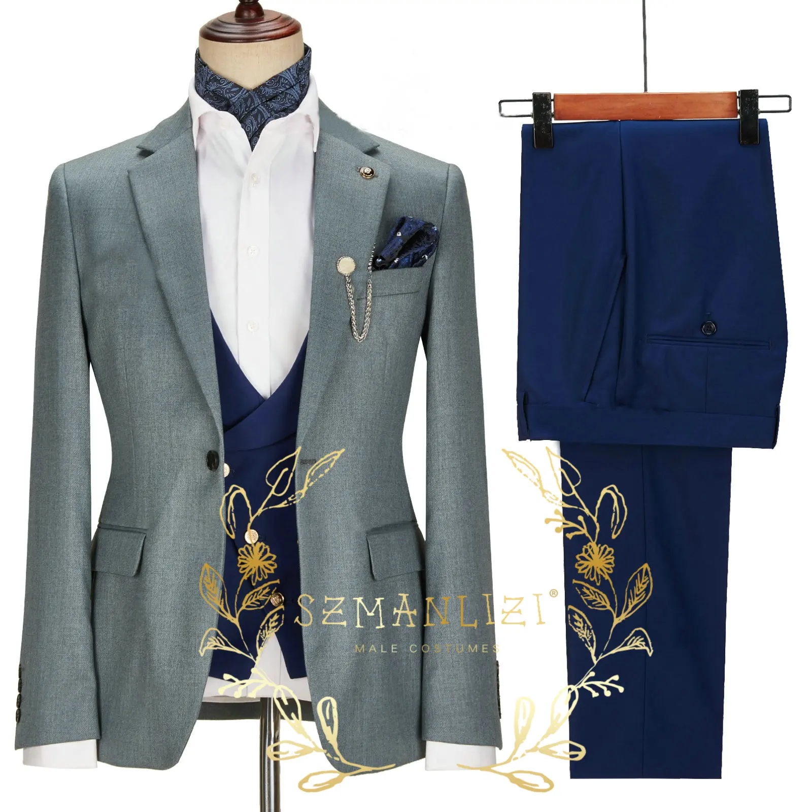 Classic Men Suit 3 Pieces Fashion Slim Fit Blazer Vest Pants Set Formal Business Wedding Tuxedos for Men Casual Clothing
Classic Men Suit 3 Pieces Fashion Slim Fit Blazer Vest Pants Set Formal Business Wedding Tuxedos for Men Casual Clothing
