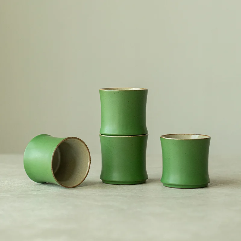 Chinese Style Bamboo Cup Creative Green Glaze Green Bamboo Teacup High-end Master Cup Kung Fu Tea Set Ceramic Drinking Cup
Chinese Style Bamboo Cup Creative Green Glaze Green Bamboo Teacup High-end Master Cup Kung Fu Tea Set Ceramic Drinking Cup