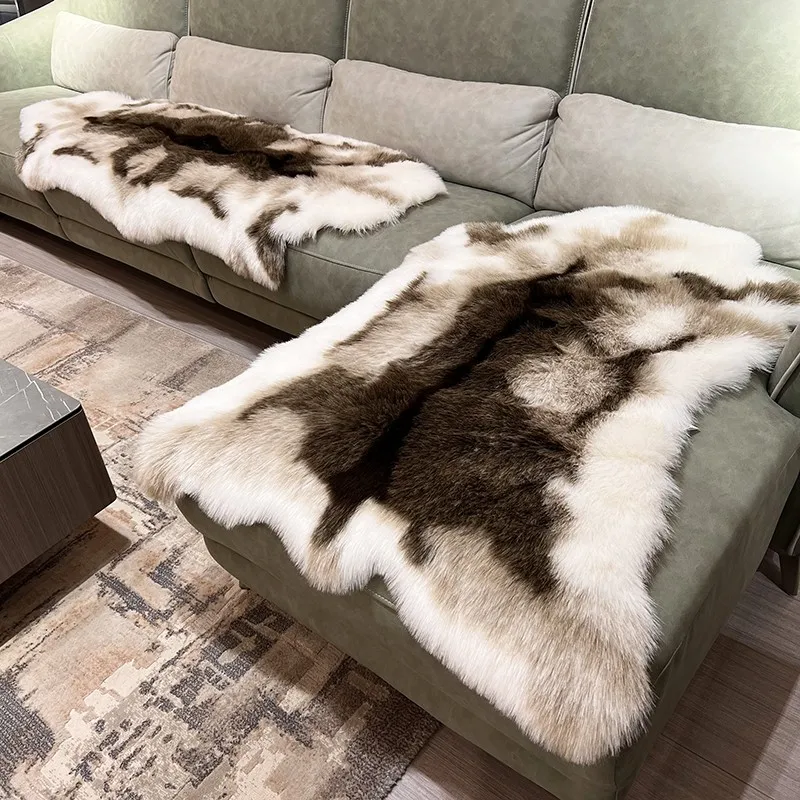 90x110cm Artificial Animal Fur Carpet Reindeer Blanket Luxury Fur Bedroom Bedside Carpet Living Room Sofa Chair Cushion Decor
90x110cm Artificial Animal Fur Carpet Reindeer Blanket Luxury Fur Bedroom Bedside Carpet Living Room Sofa Chair Cushion Decor