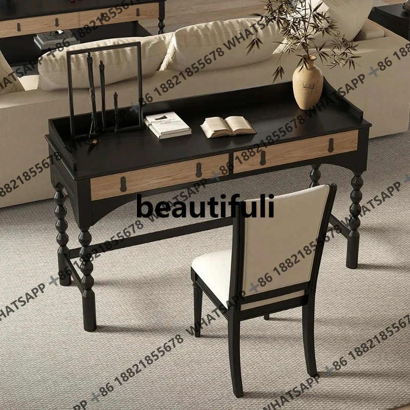 American country retro study table French medieval log writing desk study table
American country retro study table French medieval log writing desk study table