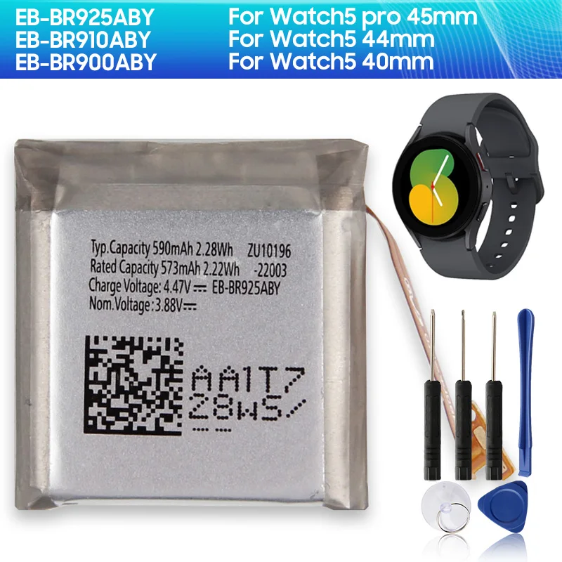 Watch Battery For Samsung Watch 5 pro Watch5 Replacement Battery 40mm 44mm 45mm EB-BR900ABY EB-BR910ABY EB-BR925ABY
Watch Battery For Samsung Watch 5 pro Watch5 Replacement Battery 40mm 44mm 45mm EB-BR900ABY EB-BR910ABY EB-BR925ABY