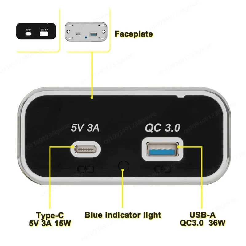 51W 12V USB-C Outlet Fast Charger Socket 36W QC3.0 & 15W PD Type-C 5V 3.1A Car USB Ports for RV Bus Boat Marine Truck Motorcycle
51W 12V USB-C Outlet Fast Charger Socket 36W QC3.0 & 15W PD Type-C 5V 3.1A Car USB Ports for RV Bus Boat Marine Truck Motorcycle