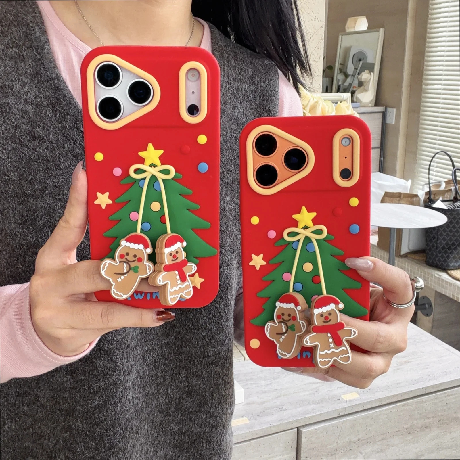 New 3D Pendant Gingerbread Man Christmas Tree For iPhone 12 13 14 15 16 17 ProMax Shockproof Soft Silicone Case Phone Back Cover
New 3D Pendant Gingerbread Man Christmas Tree For iPhone 12 13 14 15 16 17 ProMax Shockproof Soft Silicone Case Phone Back Cover