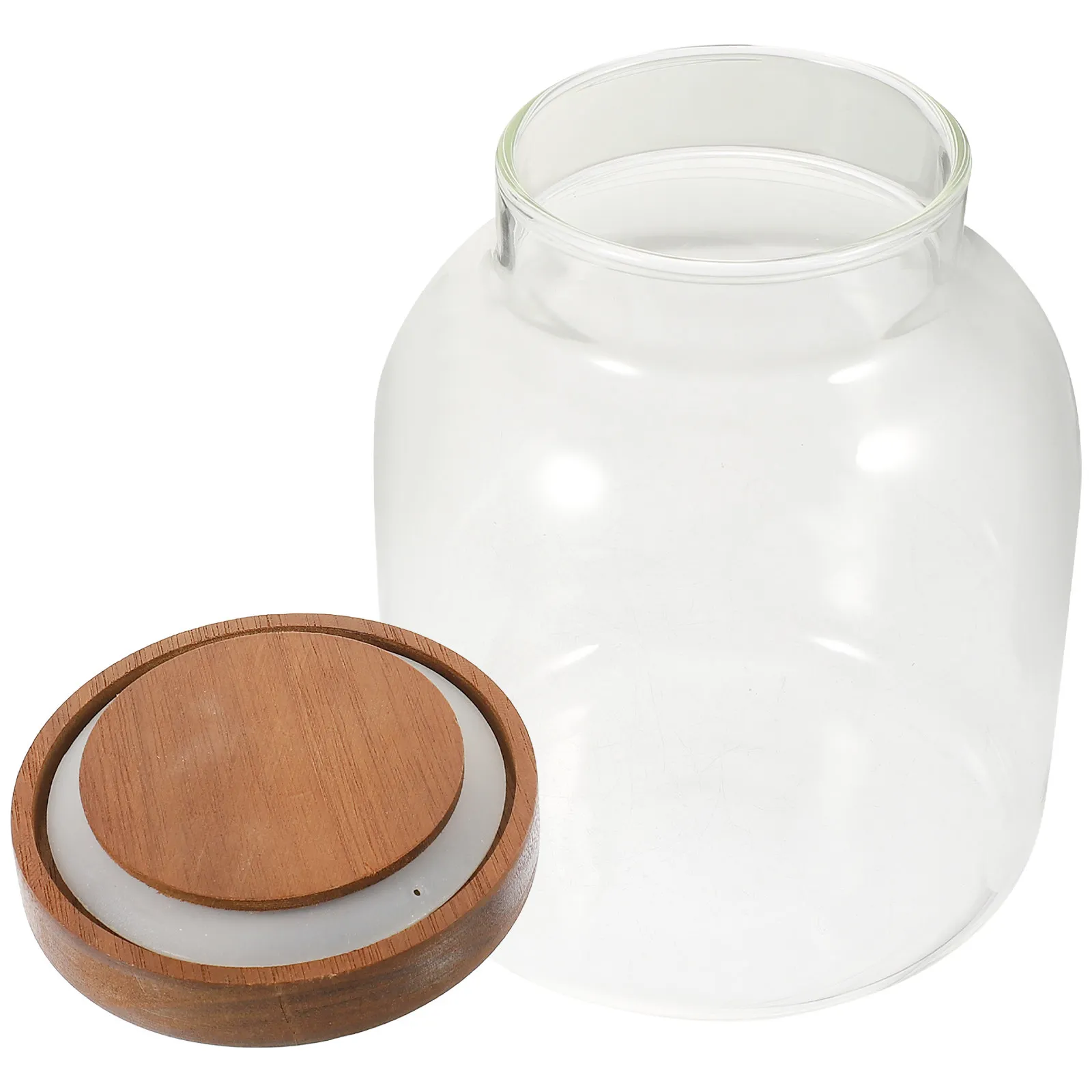 Airtight Food Canister Glass Storage Jar with Wooden Lid Clear Visible Design for Tea Leaves Candies Coffee Dried Fruit Kitchen
Airtight Food Canister Glass Storage Jar with Wooden Lid Clear Visible Design for Tea Leaves Candies Coffee Dried Fruit Kitchen