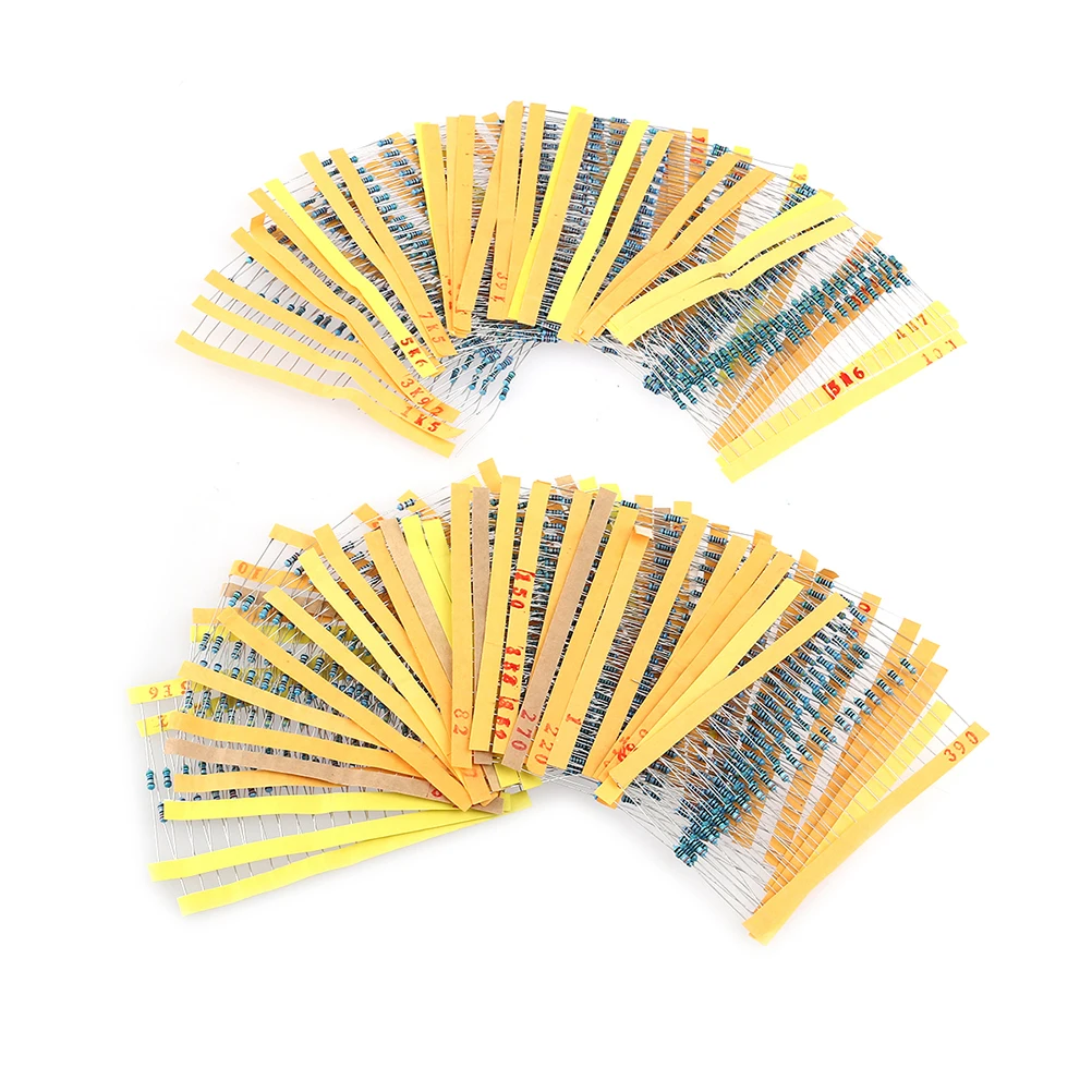 1460 Pcs Metal Film Resistors Kit 1/ 1% Accuracy 73 Values Resistor Assortment Pack for Electronics Voltage Measurement
1460 Pcs Metal Film Resistors Kit 1/ 1% Accuracy 73 Values Resistor Assortment Pack for Electronics Voltage Measurement