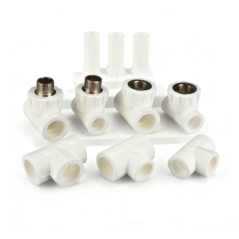 White PPR Pipe Female to Male Threaded Equal Tee DN20/25 (1/2" 3/4") Three-Way Connector for Plumbing, HVAC, Industrial
White PPR Pipe Female to Male Threaded Equal Tee DN20/25 (1/2" 3/4") Three-Way Connector for Plumbing, HVAC, Industrial