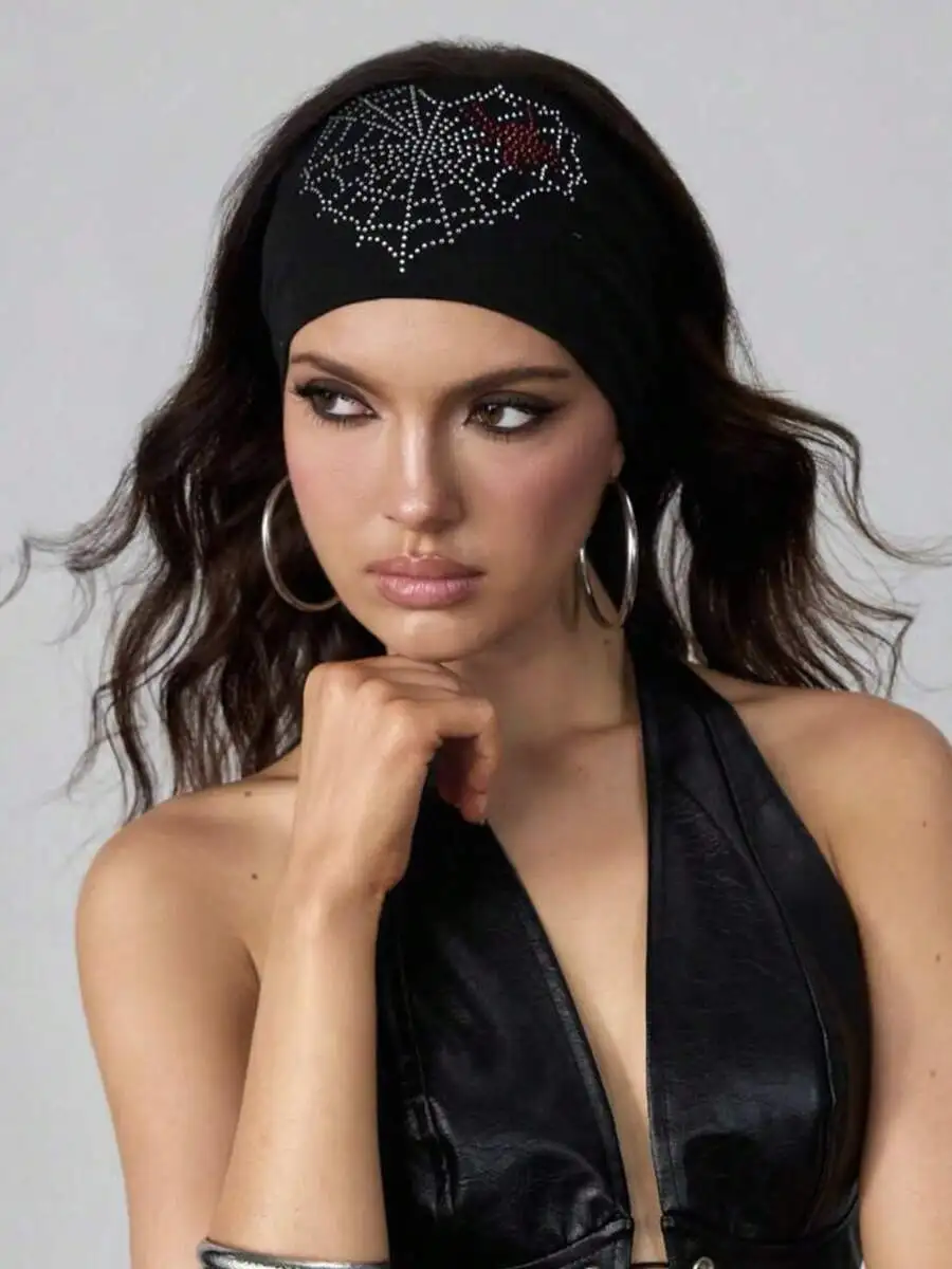 Shiny Rhinestone Spiderweb Headband For Women Elastic Wide Sweatband Fashion Hair Accessory
Shiny Rhinestone Spiderweb Headband For Women Elastic Wide Sweatband Fashion Hair Accessory