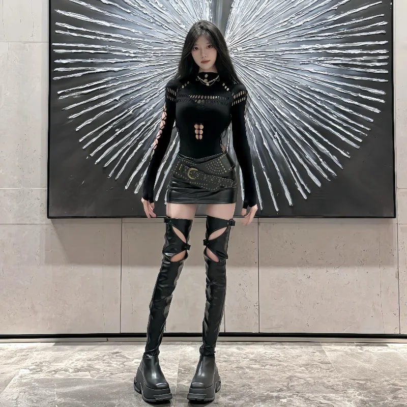 Новые осенне-зимние сапоги выше колена 202, женские узкие эластичные узкие ботинки на платформе с круглым носком
Новые осенне-зимние сапоги выше колена 202, женские узкие эластичные узкие ботинки на платформе с круглым носком