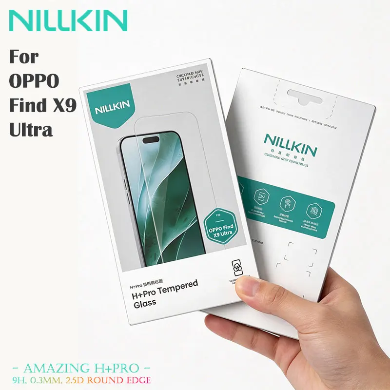 NILLKIN H+PRO Tempered Glass Screen Protector For OPPO Find X9 Ultra, 9H/0.2mm, Japan AGC Glass, Anti-Fingerprint, Set with Kit
NILLKIN H+PRO Tempered Glass Screen Protector For OPPO Find X9 Ultra, 9H/0.2mm, Japan AGC Glass, Anti-Fingerprint, Set with Kit