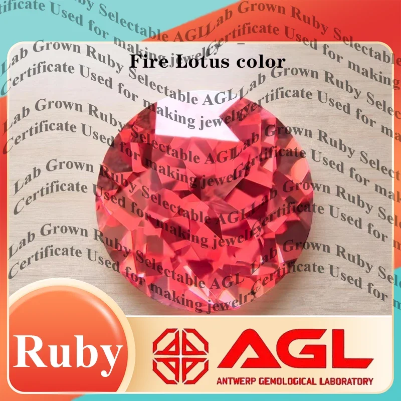 Lab Grown Padparadscha Round Shape Fire Lotus Charm Beads for Diy Jewelry Making Pendant Materials Selectable AGL Certificate
Lab Grown Padparadscha Round Shape Fire Lotus Charm Beads for Diy Jewelry Making Pendant Materials Selectable AGL Certificate
