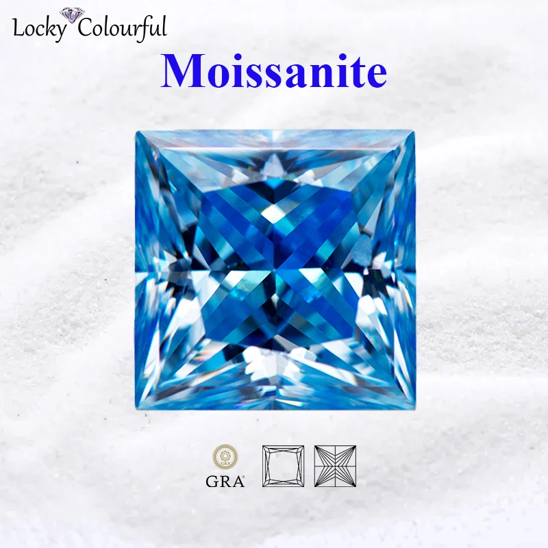Moissanite Princess Cut Ice Blue Color Top Quality Charms for Beads Diy Jewelry Making Bracelet Materials with GRA Certificate
Moissanite Princess Cut Ice Blue Color Top Quality Charms for Beads Diy Jewelry Making Bracelet Materials with GRA Certificate