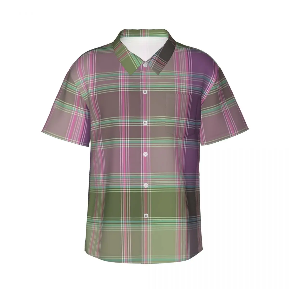 Green And Lilac Tartan Plaid Men's Shirts Hawaiian Short Sleeve Shirt Fashion Button Tops for Summer Beach
Green And Lilac Tartan Plaid Men's Shirts Hawaiian Short Sleeve Shirt Fashion Button Tops for Summer Beach