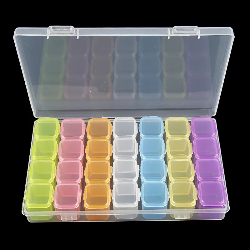 Nail Jewelry Box 28 Grid Storage Box Separately Open Cover Diamond Box Storage Box Anti-fall Nail Art Tool Box
Nail Jewelry Box 28 Grid Storage Box Separately Open Cover Diamond Box Storage Box Anti-fall Nail Art Tool Box