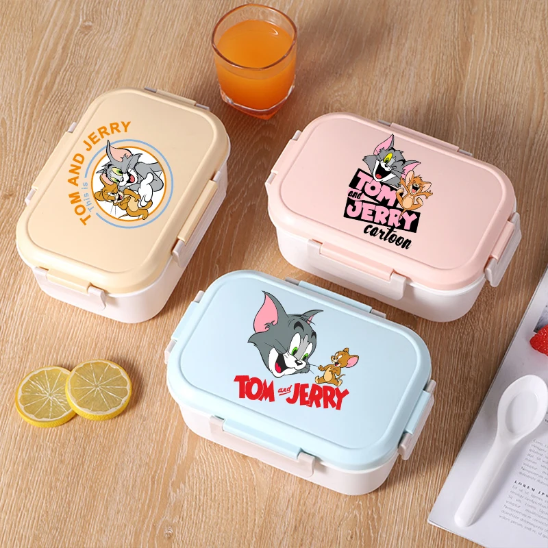 Tom and Jerry Student Lunch Box Man Woman Portable Bento Boxes Anime Cartoon Single Layer Food Container Divided Cute Toast Box
Tom and Jerry Student Lunch Box Man Woman Portable Bento Boxes Anime Cartoon Single Layer Food Container Divided Cute Toast Box