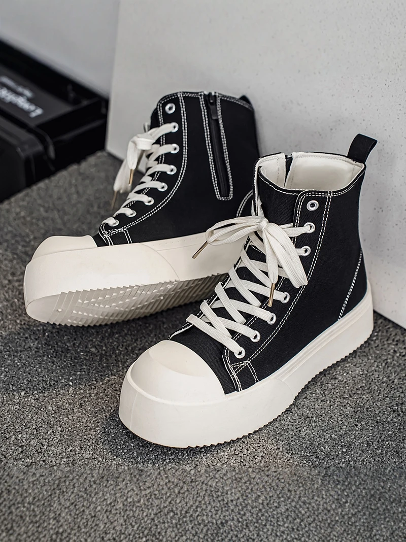 Men's Canvas Shoes Summer 2026 Trendy All-Match Thick Bottom Black Sports Casual Big Head High Top Skate Shoes
Men's Canvas Shoes Summer 2026 Trendy All-Match Thick Bottom Black Sports Casual Big Head High Top Skate Shoes