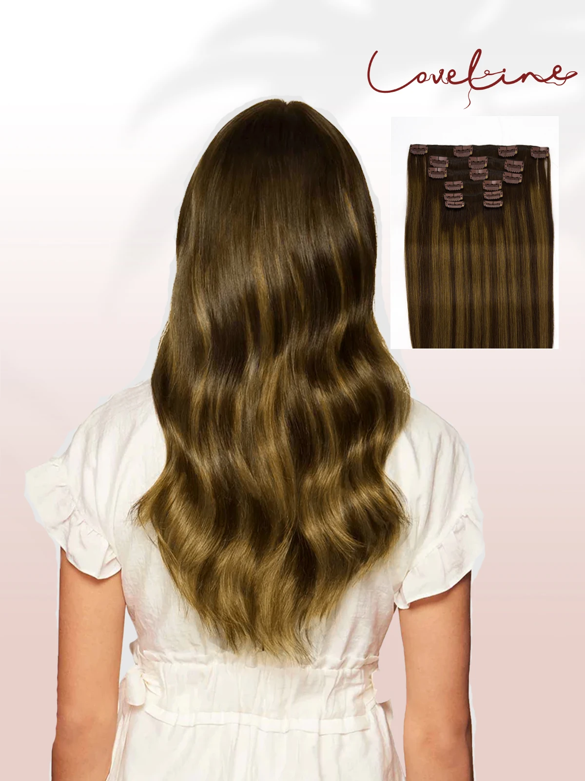 Loveline Clip in Hair Extensions Real Human Hair Balayage Dark Brown to Chestnut Brown Remy Virgin Hair Clip ins 7Pcs 120G 12a+
Loveline Clip in Hair Extensions Real Human Hair Balayage Dark Brown to Chestnut Brown Remy Virgin Hair Clip ins 7Pcs 120G 12a+
