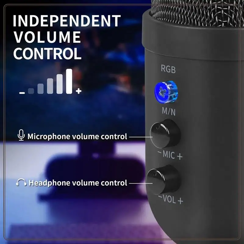 RGB Gaming Microphone For PC Computer Recording USB Condenser Microphone Podcasters Be Influencers Gamers Studio Mic Durable
RGB Gaming Microphone For PC Computer Recording USB Condenser Microphone Podcasters Be Influencers Gamers Studio Mic Durable