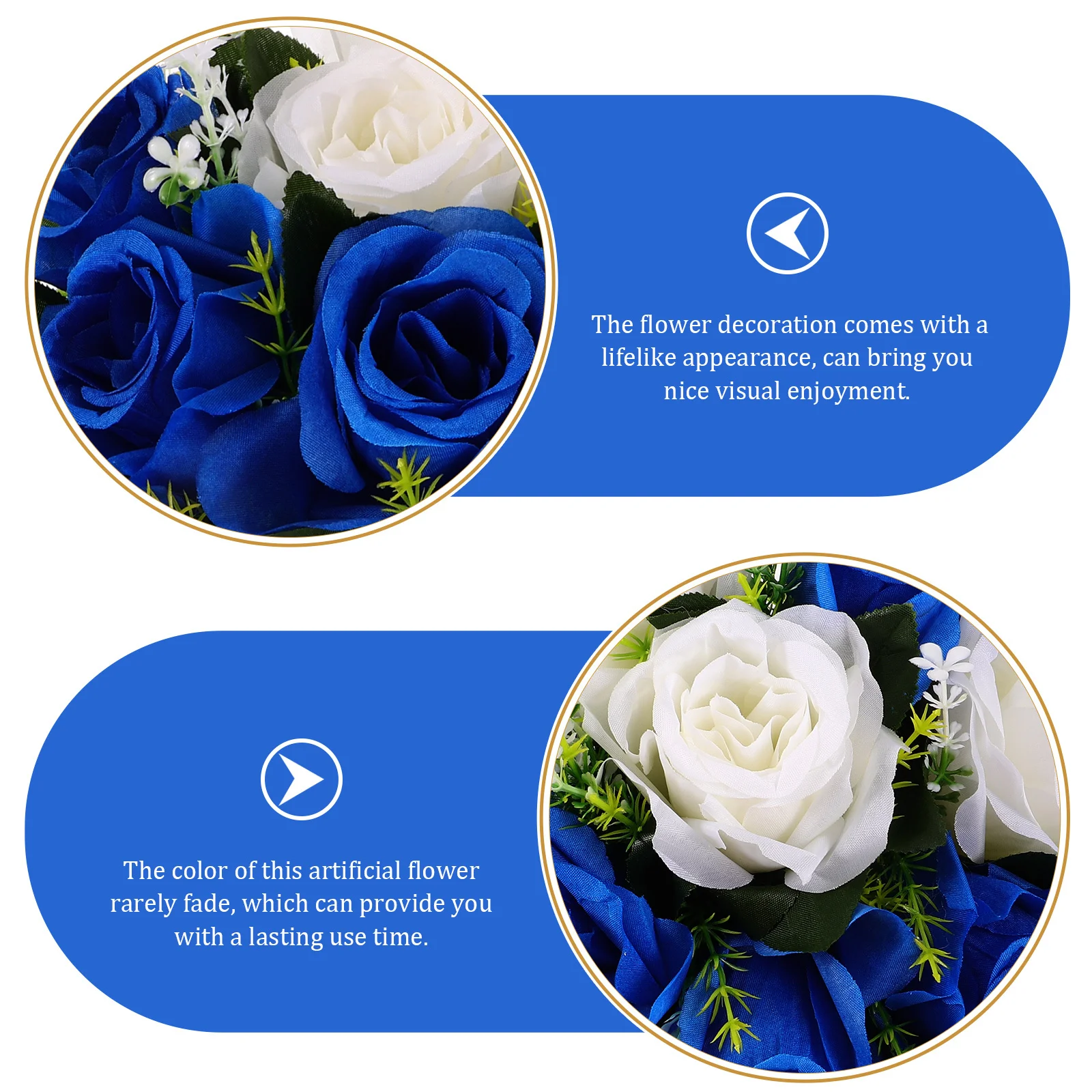 Simulation Flower Ball Faux Rose Bouquet for Centerpieces DIY Crafts Hanging Basket Gardens Realistic Dense Leaves Visual
Simulation Flower Ball Faux Rose Bouquet for Centerpieces DIY Crafts Hanging Basket Gardens Realistic Dense Leaves Visual