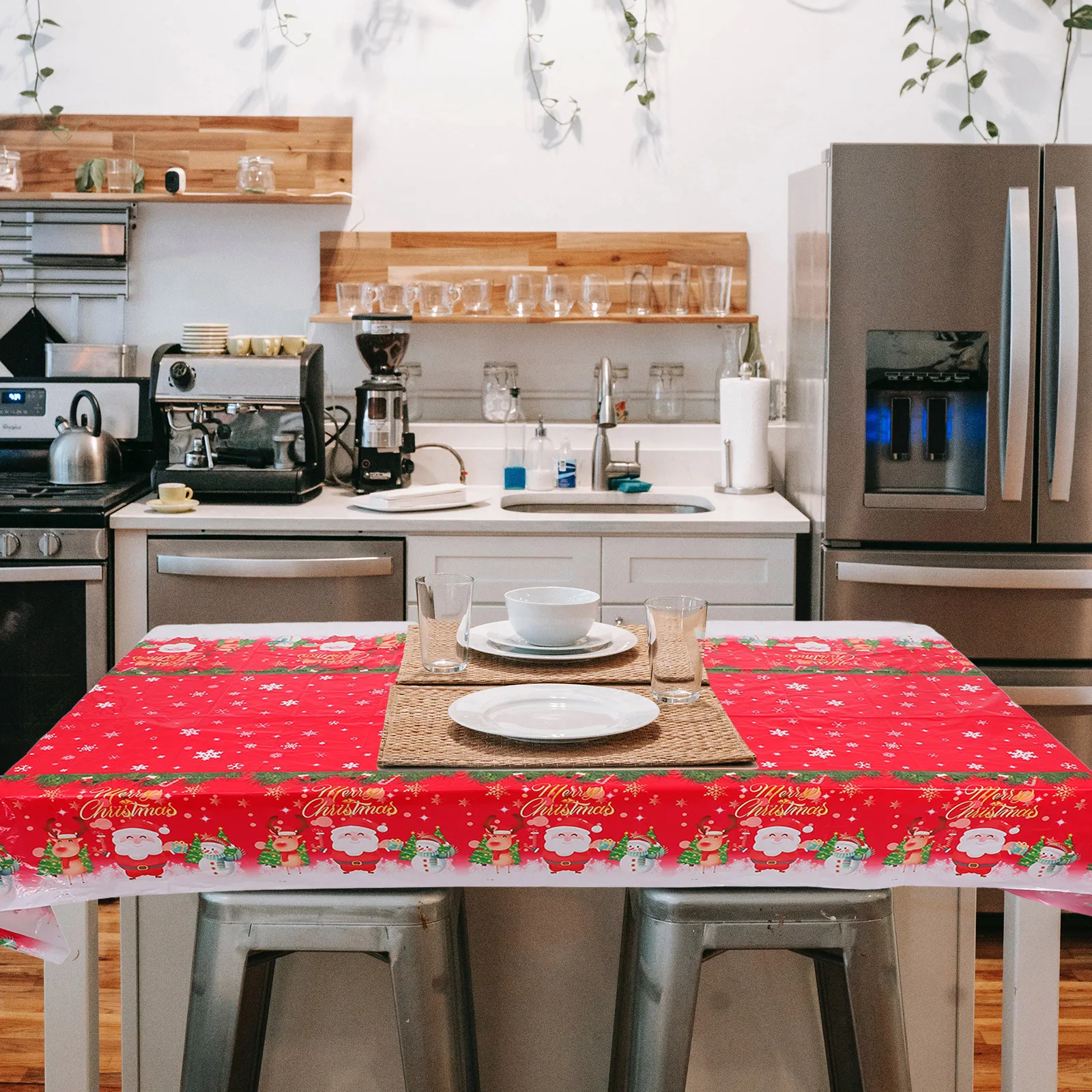 Christmas Tablecloth 137x274cm Santa Snowman Reindeer Print Waterproof Easy to Clean Party Decor Dining Table Cover
Christmas Tablecloth 137x274cm Santa Snowman Reindeer Print Waterproof Easy to Clean Party Decor Dining Table Cover