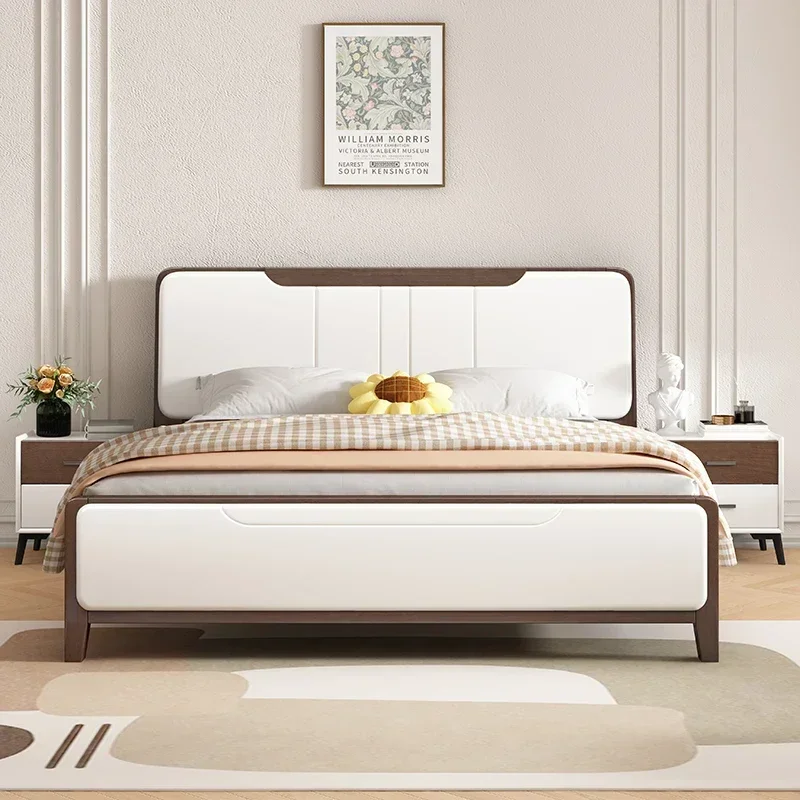 Aesthetics Modern Bed Simple Solid Wood Master Bedroom White European Bed Twin Fashionable High Quality Cama Casal Furniture
Aesthetics Modern Bed Simple Solid Wood Master Bedroom White European Bed Twin Fashionable High Quality Cama Casal Furniture