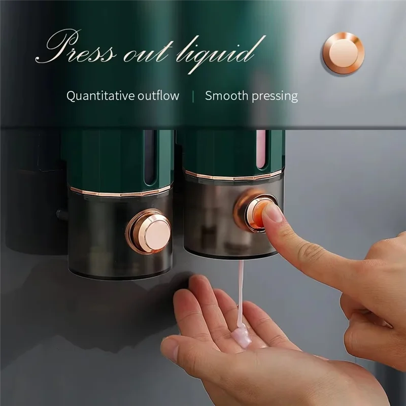 Wall-Mounted Soap Dispenser, Hand Press Dispenser For Home & Hotel - Shower Gel, Shampoo Container-ABLI
Wall-Mounted Soap Dispenser, Hand Press Dispenser For Home & Hotel - Shower Gel, Shampoo Container-ABLI