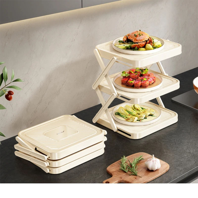 Multi-tier Foldable Cooking Prep Shelf Space-saving Counter Ingredient Holder, Household Hot Pot Food Serving Rack
Multi-tier Foldable Cooking Prep Shelf Space-saving Counter Ingredient Holder, Household Hot Pot Food Serving Rack