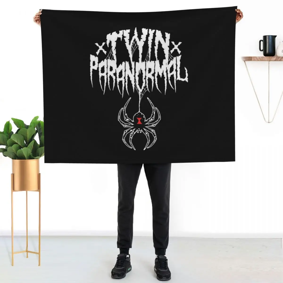 Twin Paranormal Merch Tp Webbed Widow Throw Blanket Foldable Soft Warm Blanket for Outdoor Use
Twin Paranormal Merch Tp Webbed Widow Throw Blanket Foldable Soft Warm Blanket for Outdoor Use
