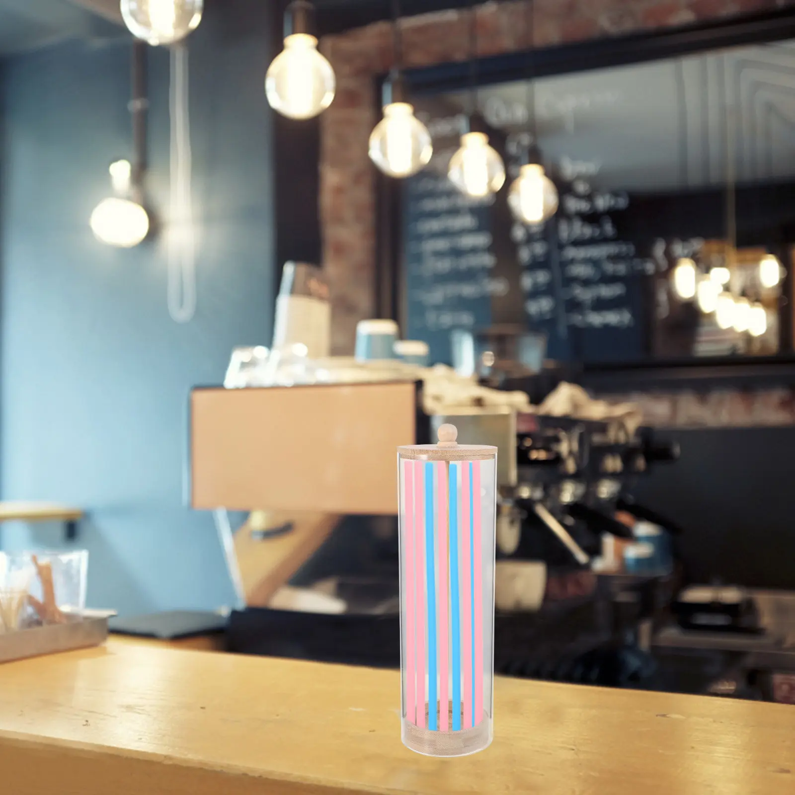 Transparent Clear Straw Container with Wood Lid Minimalist Organizer for Kitchen Countertop Cabinet Office Long Straws Storage
Transparent Clear Straw Container with Wood Lid Minimalist Organizer for Kitchen Countertop Cabinet Office Long Straws Storage