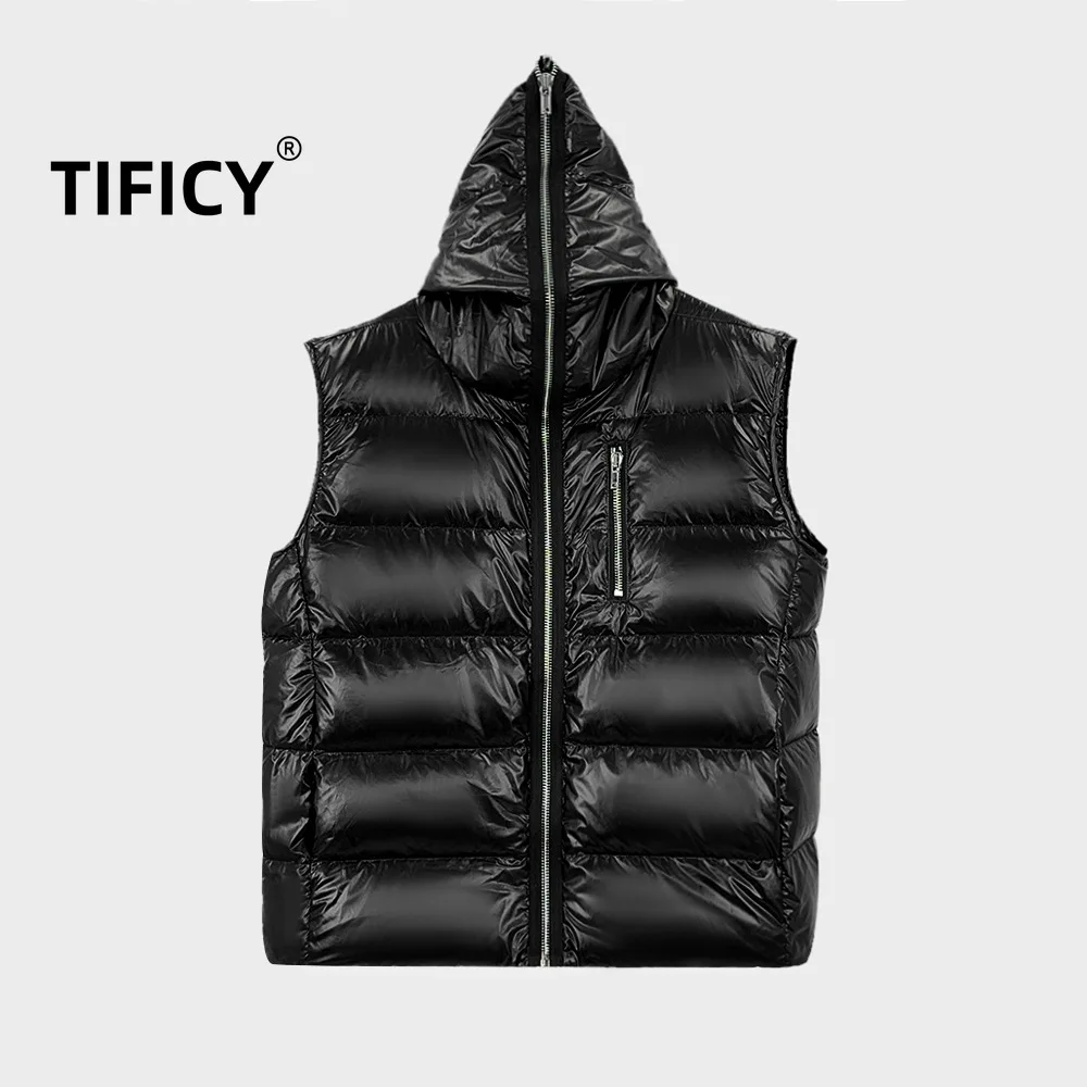 High Street Duck Down Vests Men's Dark Style Winter New Hooded Vest with Long Zipper Pocket Warm Vest Jacket Loose Down Vest
High Street Duck Down Vests Men's Dark Style Winter New Hooded Vest with Long Zipper Pocket Warm Vest Jacket Loose Down Vest