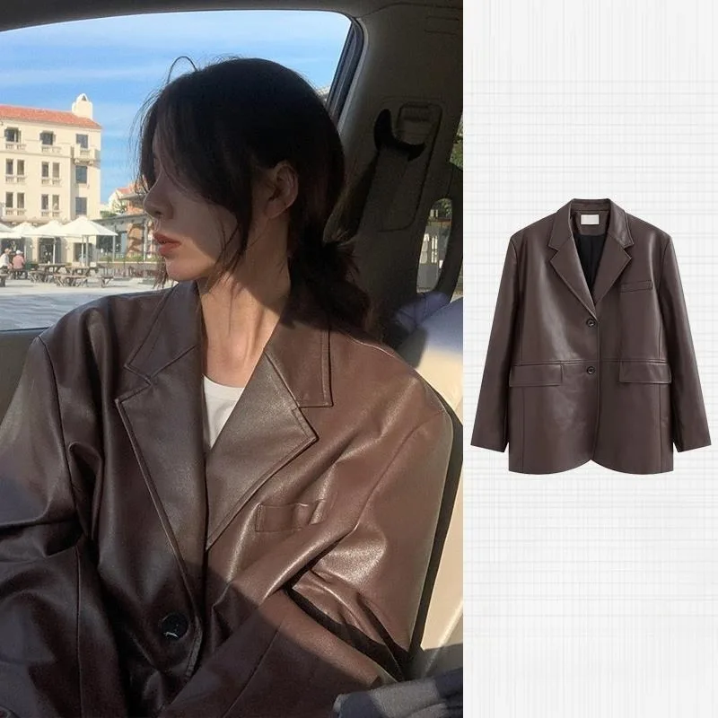 The New Spring Korean-style Leather Suit for Women and The New Autumn Loose Leather Jacket Women Trendy and Retro fashion Coat
The New Spring Korean-style Leather Suit for Women and The New Autumn Loose Leather Jacket Women Trendy and Retro fashion Coat