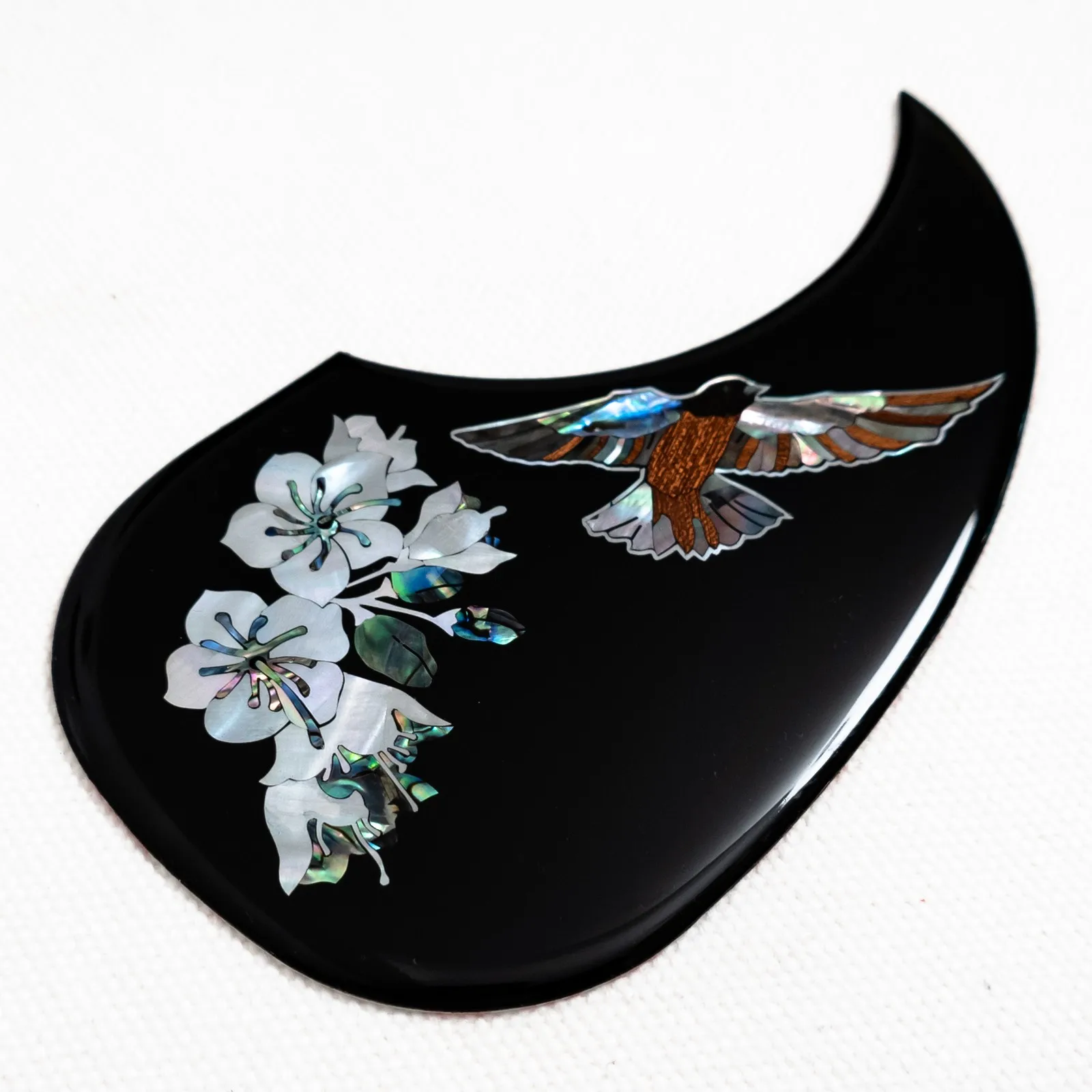 Acoustic Guitar Pickguard with Real Abalone Shell Inlay Self-Adhesive Protective Plate for 40-42 Inch D45 Dreadnought Guitar
Acoustic Guitar Pickguard with Real Abalone Shell Inlay Self-Adhesive Protective Plate for 40-42 Inch D45 Dreadnought Guitar