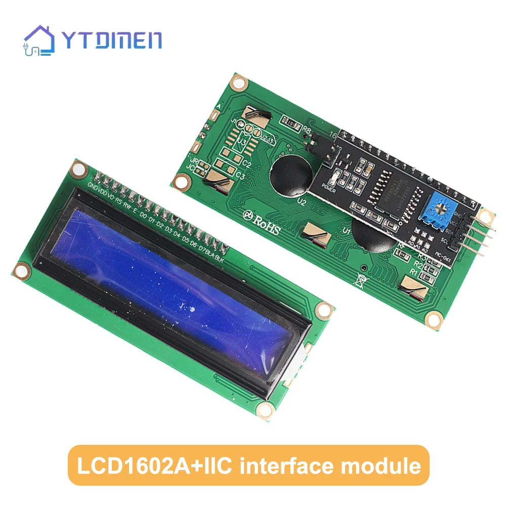 1 шт. ЖК-дисплейный модуль 1602, 16x2, синий экран, интерфейс IIC/I2C, адаптер DC 5V для Arduino Raspberry Pi
1 шт. ЖК-дисплейный модуль 1602, 16x2, синий экран, интерфейс IIC/I2C, адаптер DC 5V для Arduino Raspberry Pi