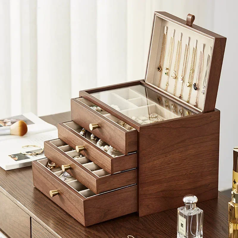 Luxury Drawer Makeup Organizer – High-capacity Wooden Jewelry Box Multi-layer Storage with Transparent Window, Cosmetic Storage
Luxury Drawer Makeup Organizer – High-capacity Wooden Jewelry Box Multi-layer Storage with Transparent Window, Cosmetic Storage