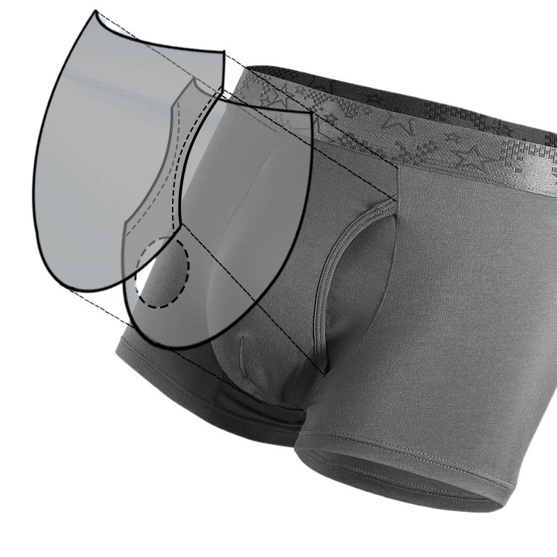 Men's Front Open Hole U-Pouch Boxer Shorts Summer Breathable Scrotal Support Soft Stretch Briefs Male Comfort Quick Dry Panties
Men's Front Open Hole U-Pouch Boxer Shorts Summer Breathable Scrotal Support Soft Stretch Briefs Male Comfort Quick Dry Panties
