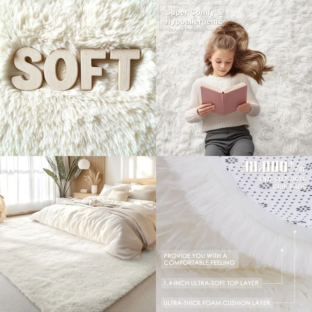 Большие ковры 6x9 футов - мягкие пушистые ковры для гостиных, спален, детских комнат, общежитий, яслей, цвет слоновой кости
Большие ковры 6x9 футов - мягкие пушистые ковры для гостиных, спален, детских комнат, общежитий, яслей, цвет слоновой кости