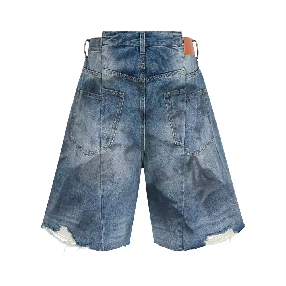 Paris Style Pleated Washing Dirty Printing Straight Broken Tassels Fifth Pants For Man High Street Splicing Denim Shorts
Paris Style Pleated Washing Dirty Printing Straight Broken Tassels Fifth Pants For Man High Street Splicing Denim Shorts