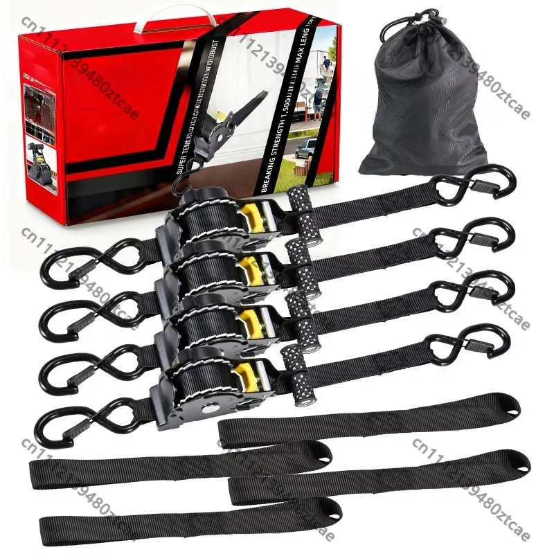 1Inch 10Ft Auto Retractable Ratchet Strap 25mm 680KG Fastening Belt With S Hook Cargo Binding Strap
1Inch 10Ft Auto Retractable Ratchet Strap 25mm 680KG Fastening Belt With S Hook Cargo Binding Strap