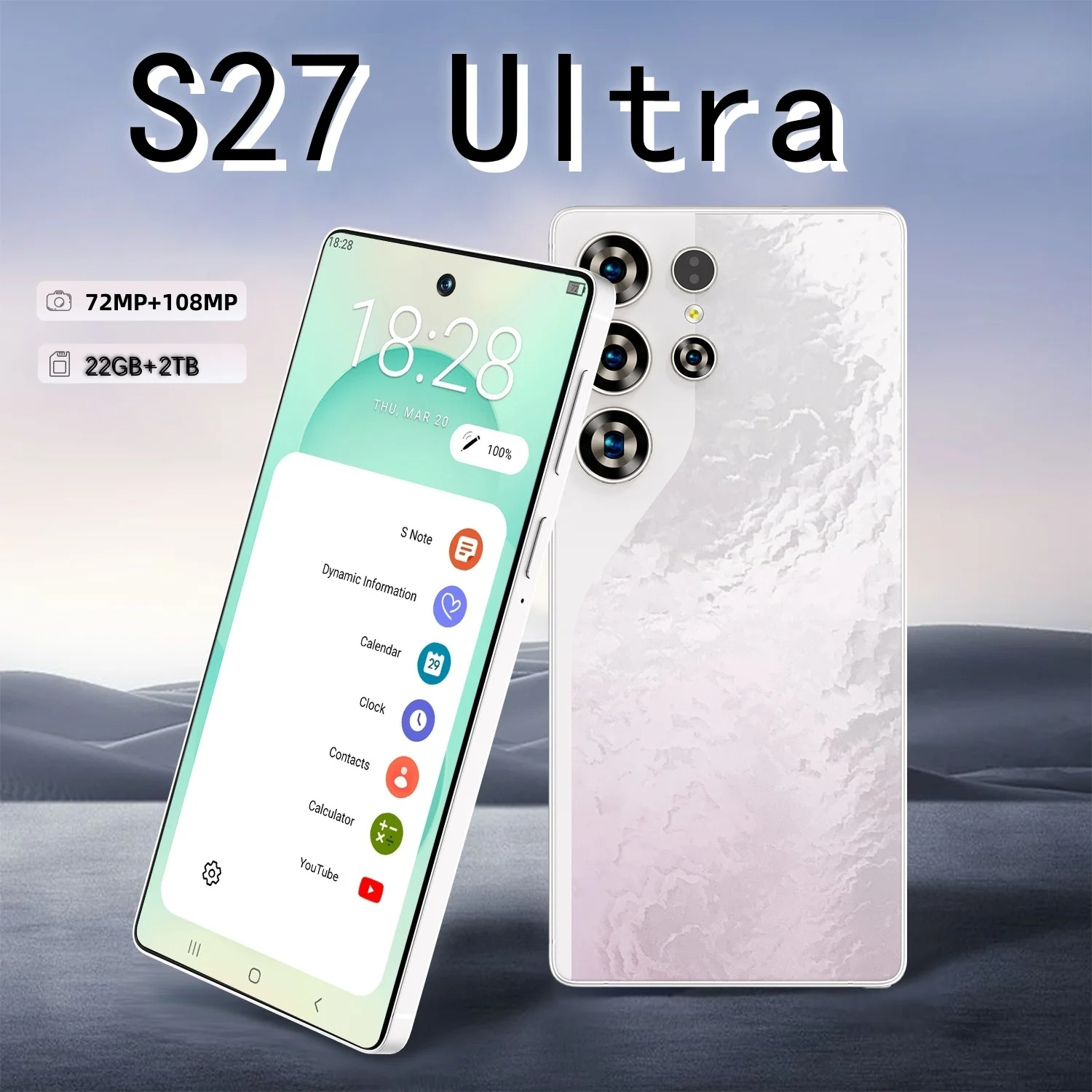 HOT 2025 new S27 Ultra original intelligent 5G dual card dual standby Android 14 system global version 8000mAh battery
HOT 2025 new S27 Ultra original intelligent 5G dual card dual standby Android 14 system global version 8000mAh battery