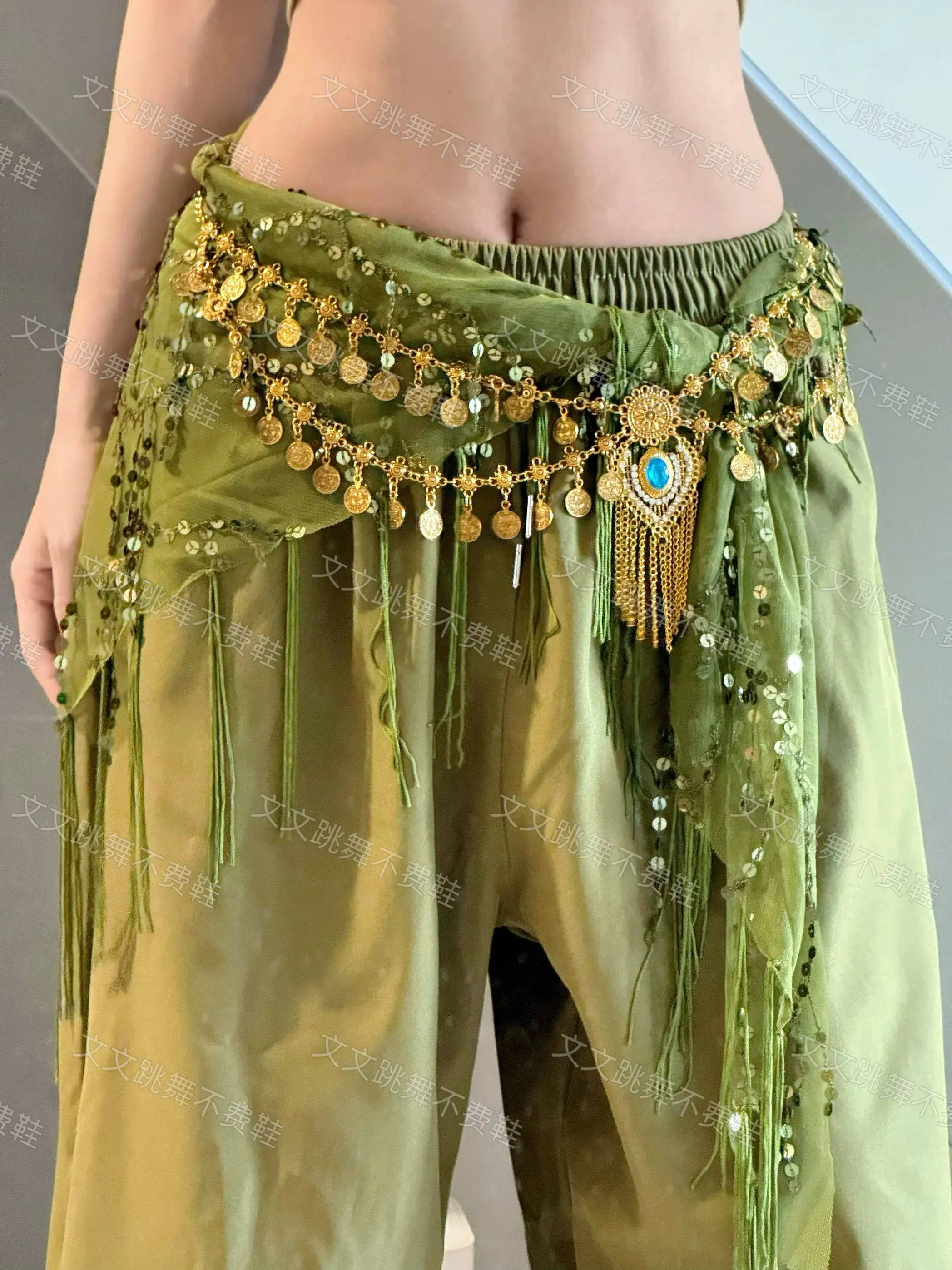 Wenwen Green Field Wizard Jazz Dance Hip Scarf, Jazz Street Dance Belly Dance Hip Scarf, Sequin Waist Chain, Green Triangle
Wenwen Green Field Wizard Jazz Dance Hip Scarf, Jazz Street Dance Belly Dance Hip Scarf, Sequin Waist Chain, Green Triangle