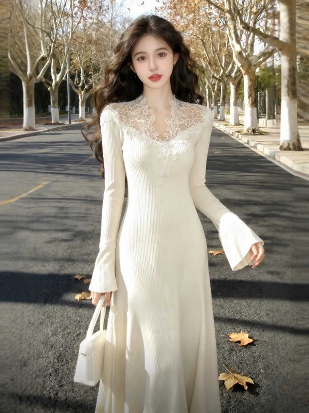 e Кружевное трикотажное платье с застежкой на талии Winter Faion Gentle Sle Long Sve V-Ne A-Line Dr for All Ocns
e Кружевное трикотажное платье с застежкой на талии Winter Faion Gentle Sle Long Sve V-Ne A-Line Dr for All Ocns