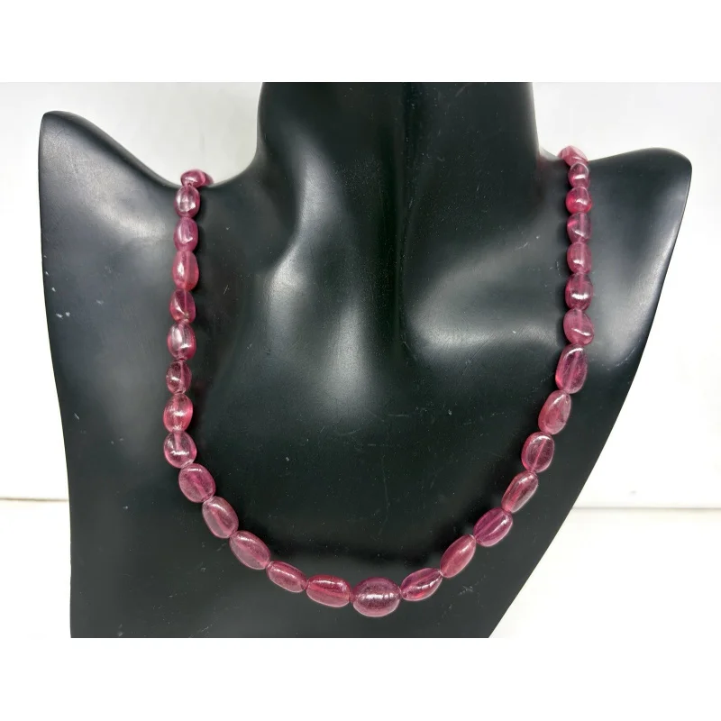 Ruby Necklace 20” Oval Smooth 8–10mm Gemstone Beads Sterling Silver
Ruby Necklace 20” Oval Smooth 8–10mm Gemstone Beads Sterling Silver