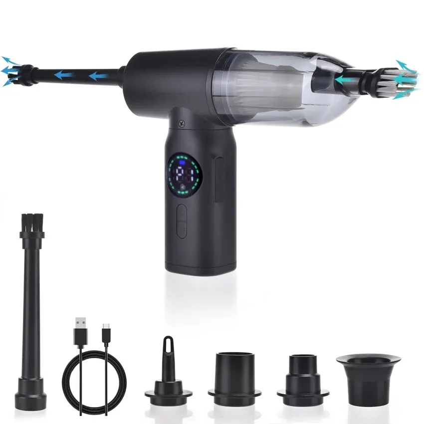 7500mAh Air Duster Portable Compressed Air Blower & Vacuum Cleaner 2 in 1 Cordless Duster Blower for Keyboard Computer Cleaning
7500mAh Air Duster Portable Compressed Air Blower & Vacuum Cleaner 2 in 1 Cordless Duster Blower for Keyboard Computer Cleaning