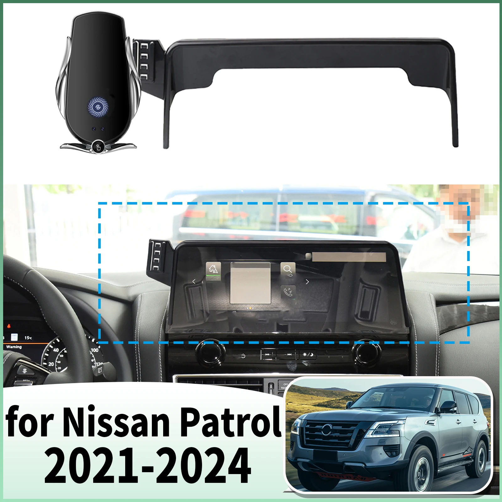 fit for Nissan Patrol Y62 2021 2022 2023 2024 Specific Dashboard Navigation Phone Holder Mount Design Car accessoires
fit for Nissan Patrol Y62 2021 2022 2023 2024 Specific Dashboard Navigation Phone Holder Mount Design Car accessoires