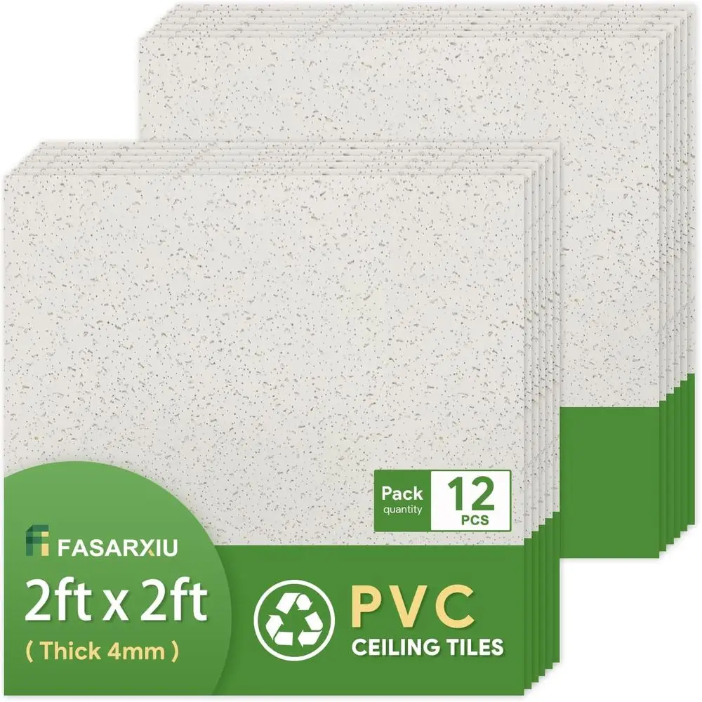 2t x 2t Printed Pro Ceiling Tiles Waterproo, Washable and ire-Rated - High-Grade PVC Ceiling Tiles 24"x24" - Easy Drop-in Instal
2t x 2t Printed Pro Ceiling Tiles Waterproo, Washable and ire-Rated - High-Grade PVC Ceiling Tiles 24"x24" - Easy Drop-in Instal