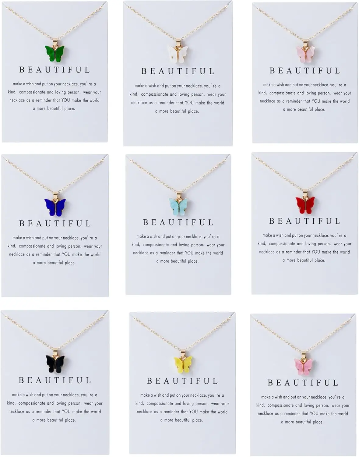 Colorful Butterfly Pendant Necklace for Women, Adjustable Acrylic Clavicle Chain, Retro Insect Animal Jewelry Gift
Colorful Butterfly Pendant Necklace for Women, Adjustable Acrylic Clavicle Chain, Retro Insect Animal Jewelry Gift