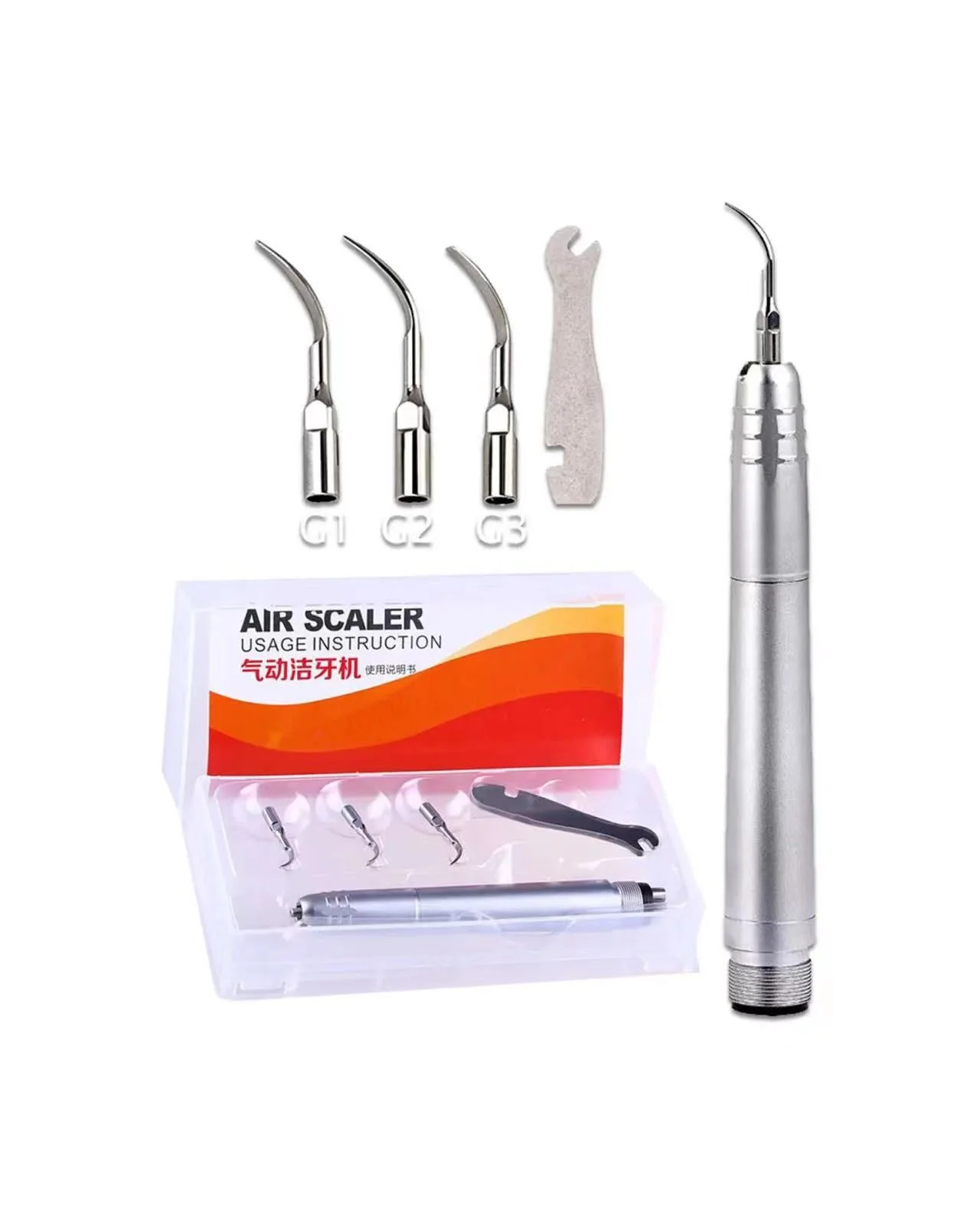 Factory Direct Autoclavable 2/4 Holes Air Scaler With 3 Tips for Professional Dentist Use
Factory Direct Autoclavable 2/4 Holes Air Scaler With 3 Tips for Professional Dentist Use