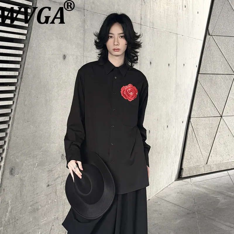 WVGA 2026 Spring New Men Rose Floral Embroidery Trendy Long Sleeved Cotton Shirts Niche Chic Casual Turn-Down Collar Tops W18983
WVGA 2026 Spring New Men Rose Floral Embroidery Trendy Long Sleeved Cotton Shirts Niche Chic Casual Turn-Down Collar Tops W18983