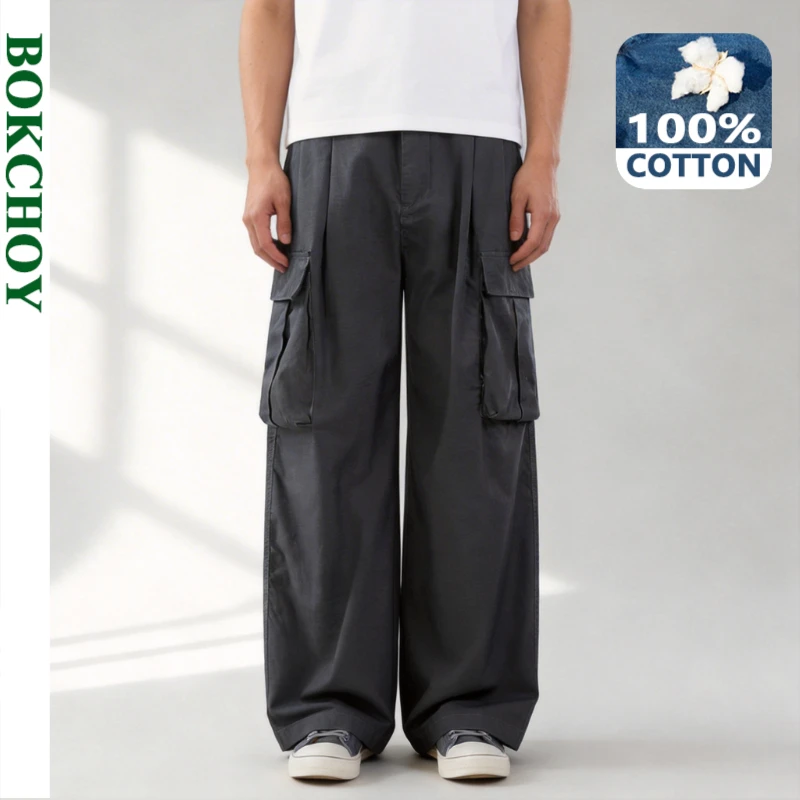 2026 Spring Summer New 100% Cotton Cargo Straight Pants for Men Clothing Big Pockets Soft Comfort Male Trousers LX6033
2026 Spring Summer New 100% Cotton Cargo Straight Pants for Men Clothing Big Pockets Soft Comfort Male Trousers LX6033