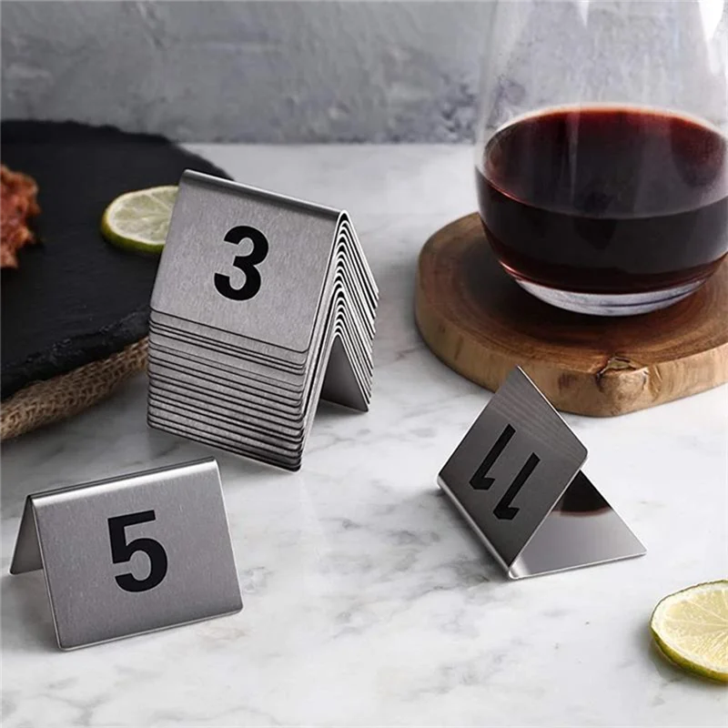 YLS-25PCS Restaurant Bar Place Table Marker Tabletop Number Sign Stackable Table Number Cards Double-Side Black Number
YLS-25PCS Restaurant Bar Place Table Marker Tabletop Number Sign Stackable Table Number Cards Double-Side Black Number